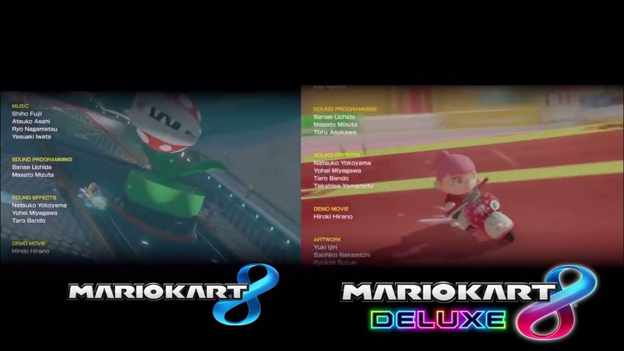 Mario Kart 8 and Mario Kart 8 Deluxe Credits Difference (Credits 2