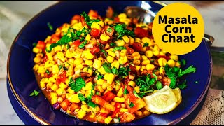 How to Make Corn Chaat - Street Style Masala Corn Chaat - Indian Sweet Corn Chaat Recipe