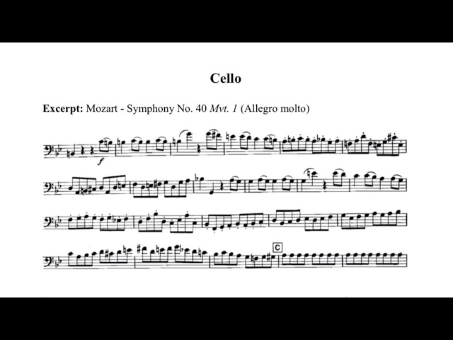 Mozart - Symphony No. 40 Mvt. 1 (Allegro molto)cello excerpt - YouTube