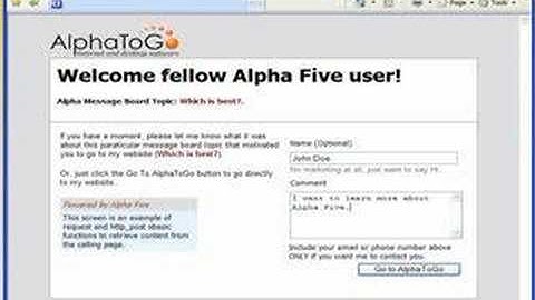 Using Alpha Five to Track Website Hits (1 of 2)