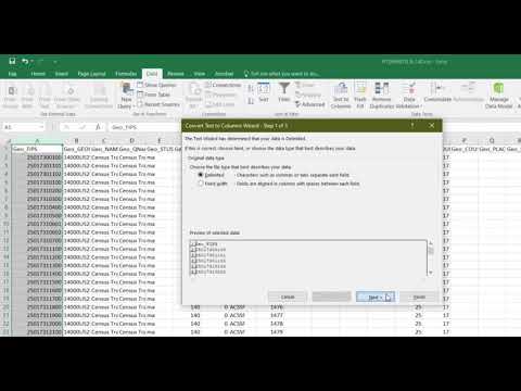 Step 2: Clean census data in Excel