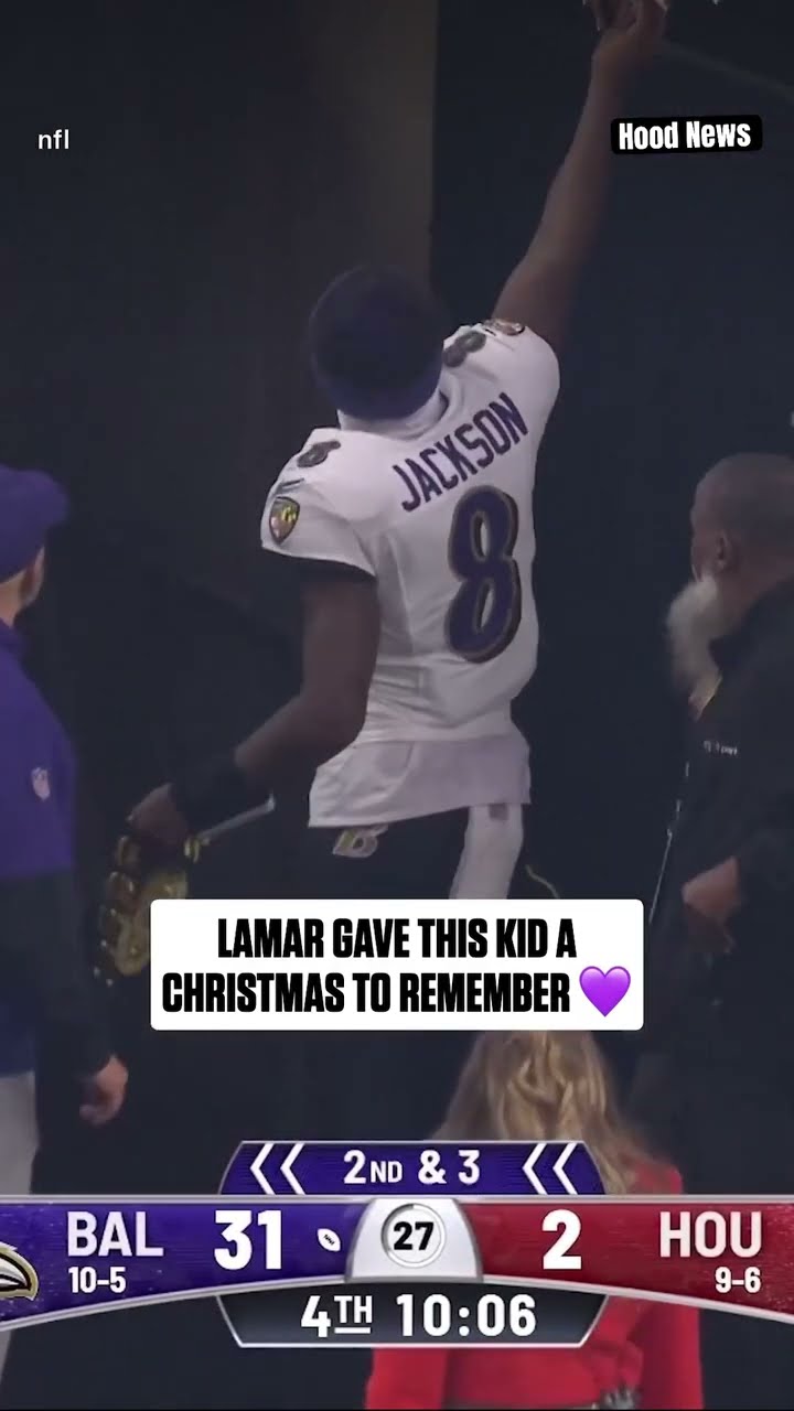 A Christmas to remember ? #hoodnews #lamarjackson #ravens #fan #kids #christmas #nfl #omg #how #wow