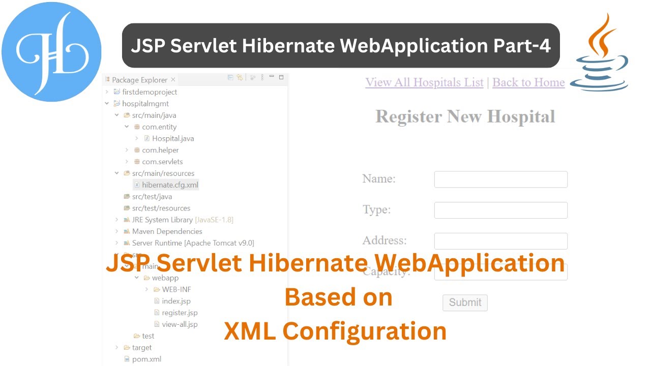 JSP Servlet Hibernate Web Application Based on XML Configuration Part-4