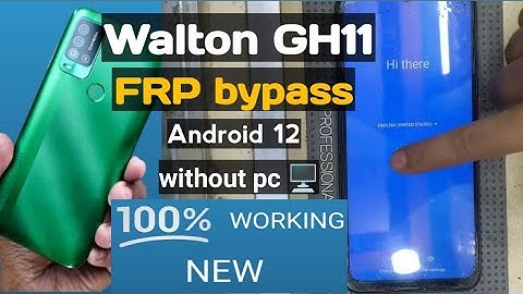 Walton Gh11 FRP bypass / Android 12 Google Account remove🔐 / without pc🖥️