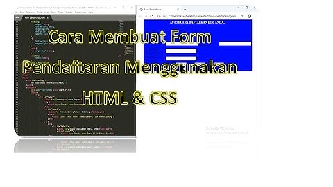 cara membuat form pendaftaran menggunakan  html & css yang mudah