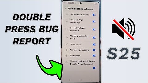 🛠️ Enable or Disable Double Press Bug Report Shortcut | Galaxy S25 Ultra Guide 🚫