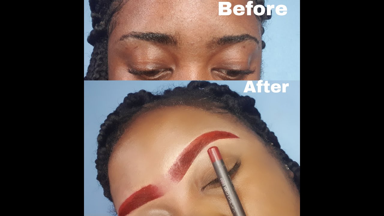 OMG!!!!! USING LIP-LINER TO COLOR MY BROWS|MUSTWATCH|MAKEUP ARTISTRY 💄