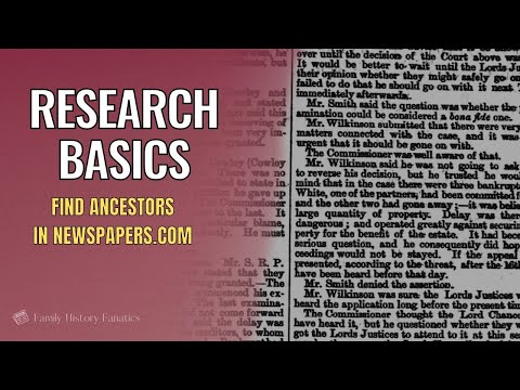 Newspapers.com में पूर्वजों को कैसे खोजें | वंशावली मूल बातें