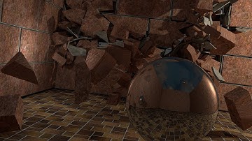 Blender 2.66 animation: Brick wall Smashed Cell fracture and game logic