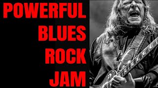 Powerful Blues Rock Guitar Jam in Em | E Minor Blues Backing Track