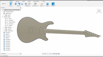 Drawing a complete guitar in Fusion360, the extended version