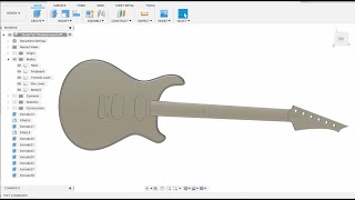 Drawing a complete guitar in Fusion360, the extended version