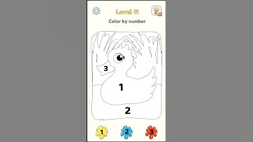 Color by number | Level 11 | DOP 3: Displace One Part #shorts #dop3 #colors #number #trending #duck