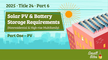 Small Bite: Solar PV & Battery Storage Requirements (NRMF) Part 1- PV