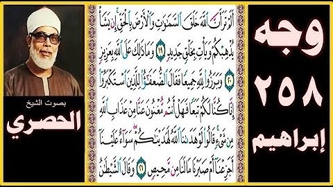 صفحة 258 - سورة ابراهيم - ألم تر أن الله خلق السماوات والأرض بالحق إن يشأ يذهبكم ويأت بخلق جديد (19)