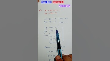 CLASS 10 Maths Ch 3 | Ex 3.3 Qno 1 Part 3 | Pair of Linear Equations in Two Variables |  NCERT