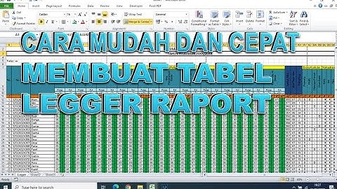 Cara Mudah dan Cepat Membuat Tabel Data Nilai / Leger dengan Microsoft Excel