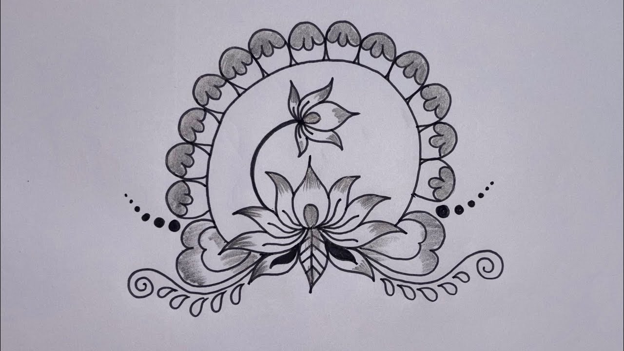 Beautiful attractive lotus 🪷 rangoli 🥰