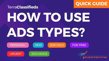 How to use Ads Types with TerraClassifieds?