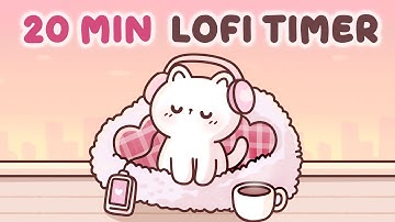 20 min lofi Timer ❤️ 20 minute timer with music for classroom 🎵