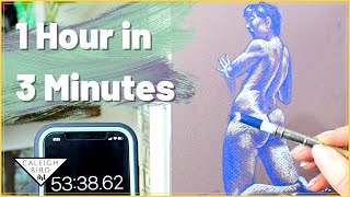 1 Hour Figure Drawing in 3 Minutes