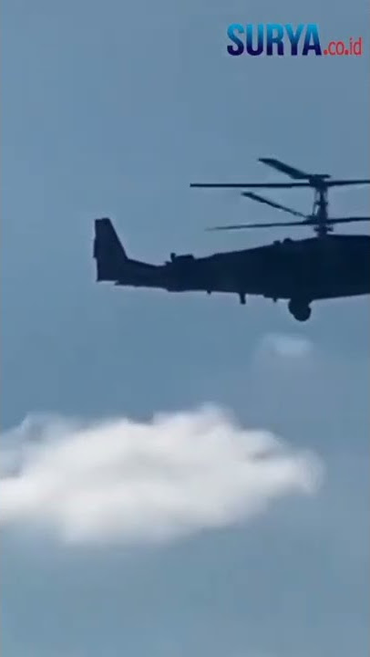HELIKOPTER RUSIA KAMOV KA 52 ALLIGATOR MENGINTAI UKRAINA DARI UDARA, LEPASKAN RUDAL BERTUBI-TUBI