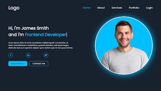 Personal Portfolio Website using Html & Css & Js || How to create a website with Html