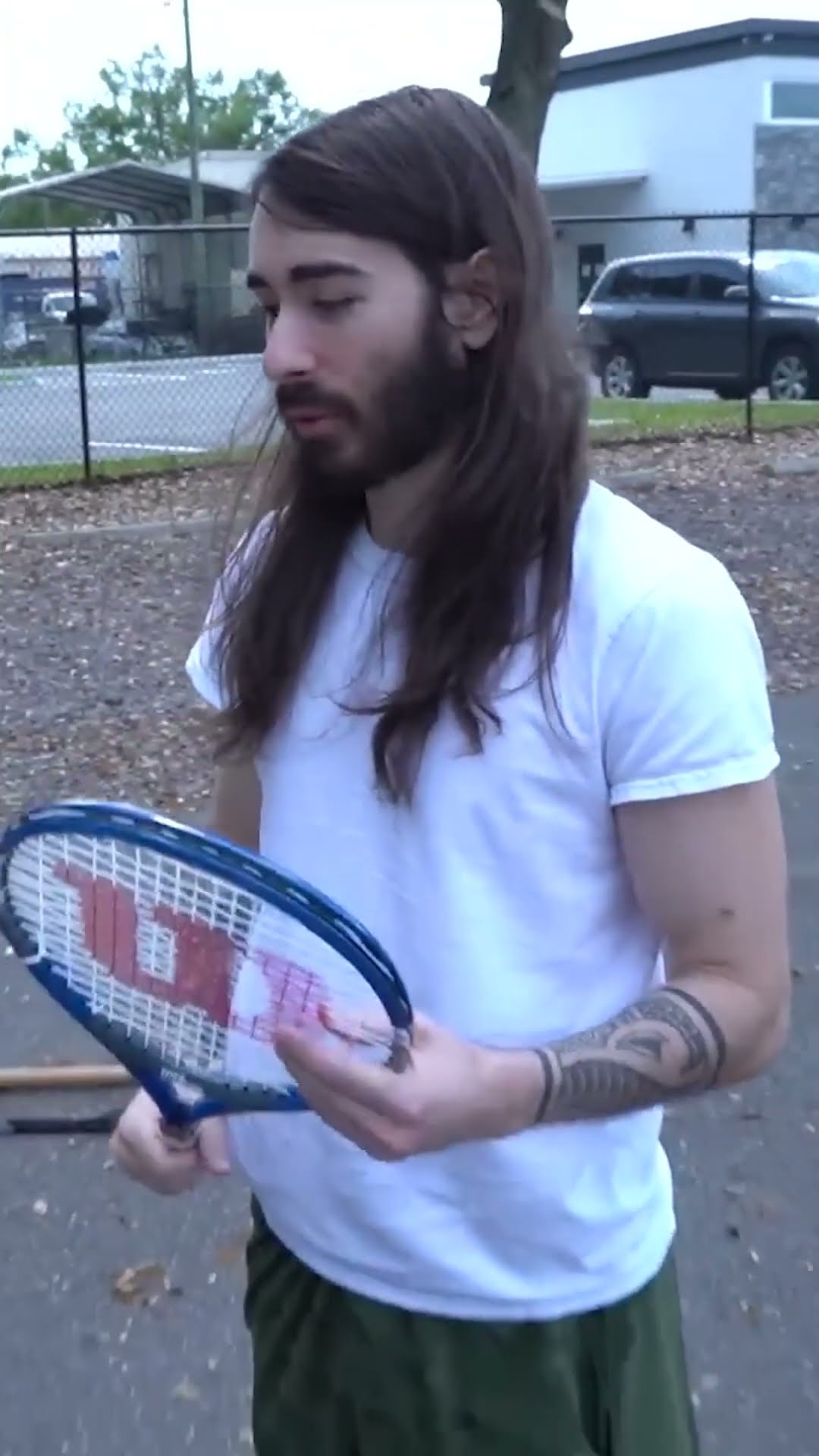Shooting Potatoes At A Tennis Racket to Make French Fries