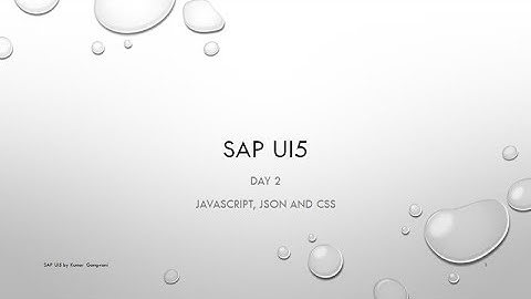 SAP UI5 Training by Kumar Gangwani - Day 2