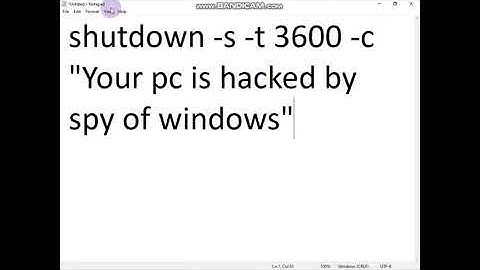 HOW TO MAKE/CREATE SIMPLE SHUTDOWN VIRUS USING NOTEPAD|SPY|