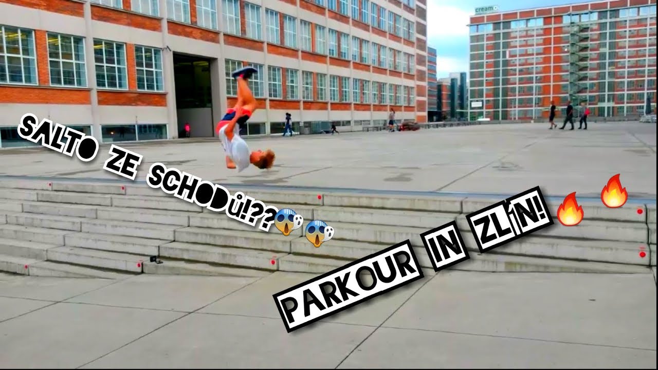 Parkour in Zlín/ Sideflip ze schodů!?😱🔥🔥