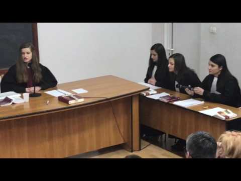 Proces penal simulat cu studenti de la Fac. de Drept 