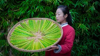 Picking wild bamboo shoots in autumn and winter to make Chinese food 秋冬季节才吃得到的美味，手指粗细的小竹笋遍地都是，拔得真过瘾