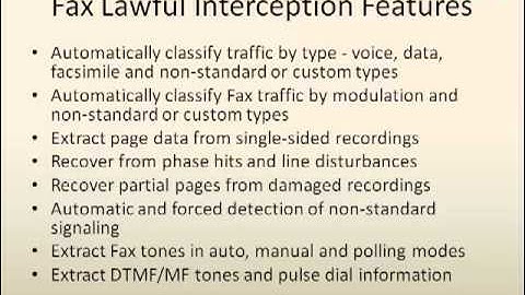 fax lawful interception