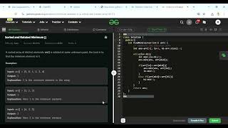 Famous Sorted and Rotated Minimum | Array | Binary Search | GFG POTD | C++ | Java | Code Kar Lo Wealth