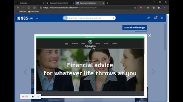 Ionos My Website Creator   - Walk through on MyWebsite Creator 2020