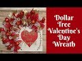 Dollar Tree Valentine's Day Crafts: Dollar Tree Valentine's Day Wreath