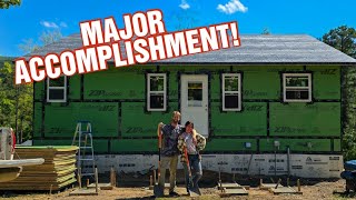 MAJOR Progress On Our Cabin Homestead Addition!| Foundation Footers For Mud Room DONE!