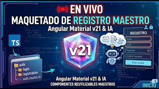 🚀 Angular v21 Live: Construyendo el Formulario de REGISTRO con Estilo PRO 🎨