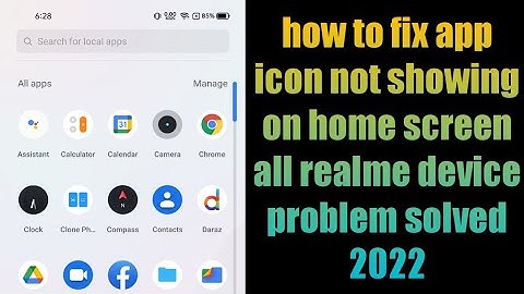 how to fix app icon not showing on home screen all realme device problem solved 2022