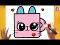 How to Draw Cute Bunny Cup Easy | Simple Mug Drawing For Kids | Step By Step Drawing For Toddlers 