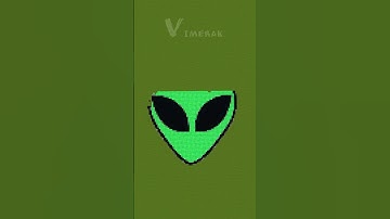 Alien Pixel Art Build in Minecraft #PixelArt#MinecraftBuilds#Alien#UFO#Gaming