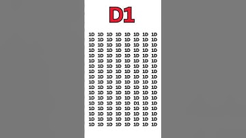 👀Only sharp eyes can spot D1 in 3 seconds #youtubeshorts #shortvideo #ytshorts