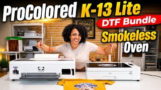 Budget-Friendly One Click Auto DTF Printer! ProColored K-13 Lite With Smookeless Oven!  Wow