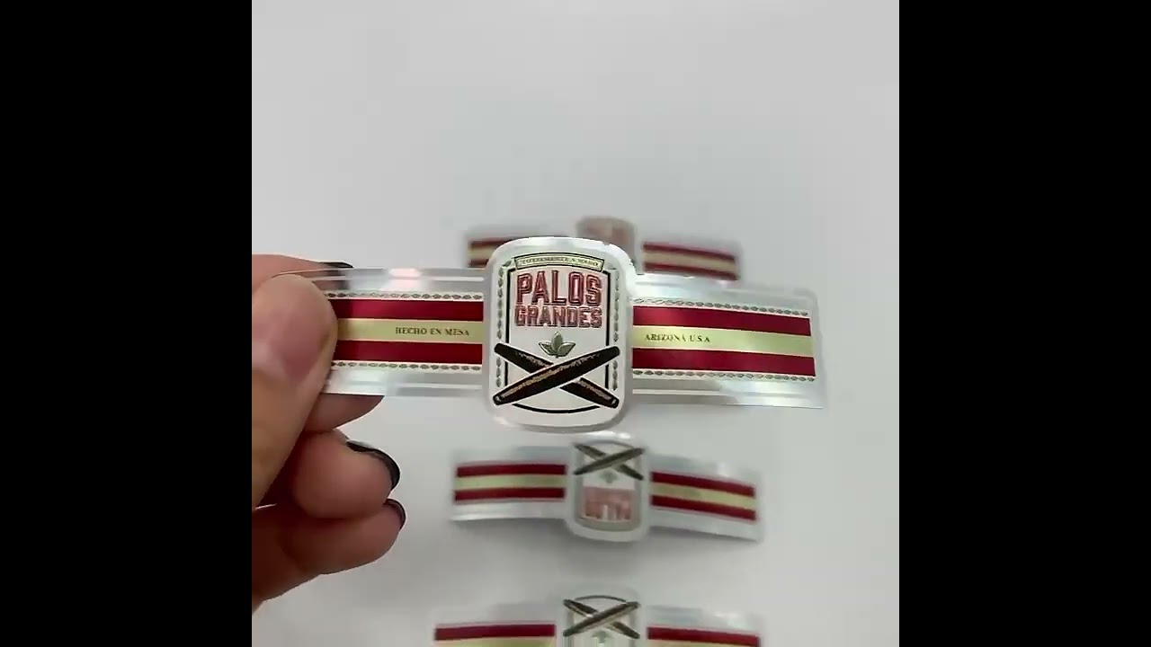 Custom Printed Gold Foil Stamping Embossed Custom Printed Cigar Band Ring