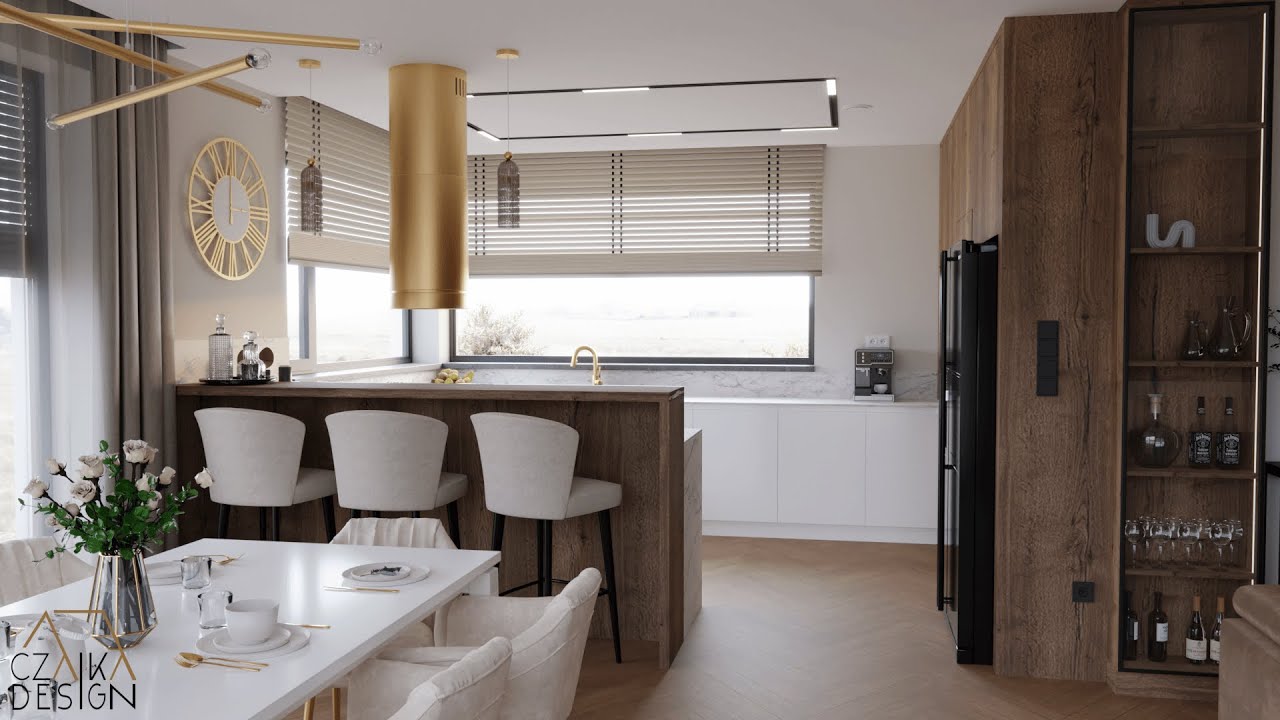 Projekt wnętrza domu (house interior design kitchen, living room ...