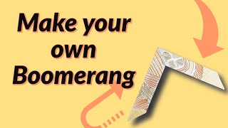 How to create an Origami Boomerang