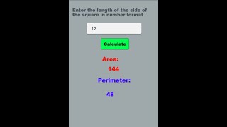 Coding( Perimeter and Area Calculator)