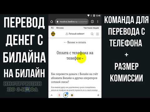 Как перевести деньги с Билайна на Билайн, команда и комиссия за перевод на другой номер телефона