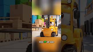 Meet the "Happy" Forklift: Lifting, Stacking &amp; Being the Best! #shorts